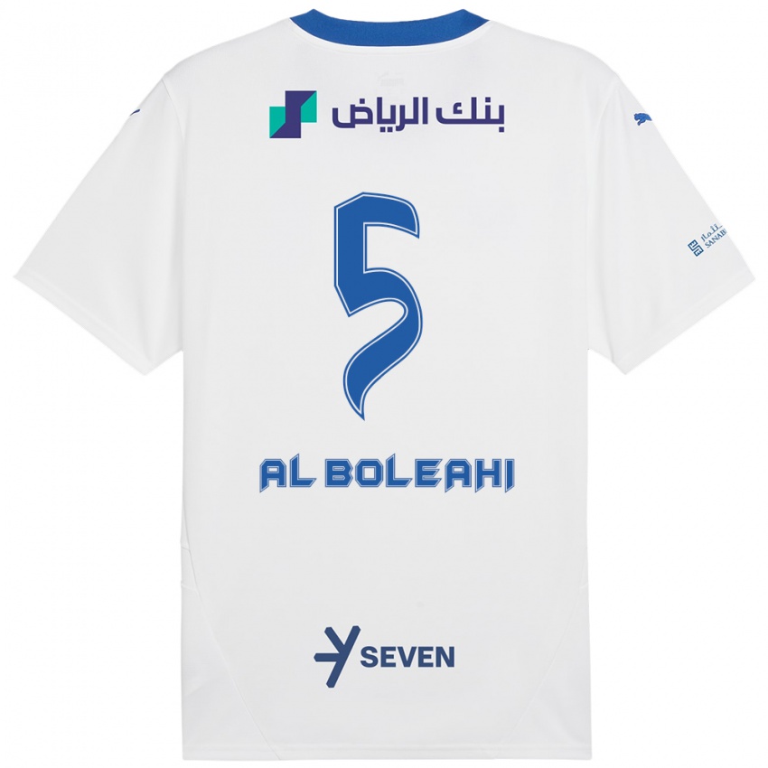 Kinderen Ali Al-Boleahi #5 Wit Blauw Uitshirt Uittenue 2024/25 T-Shirt