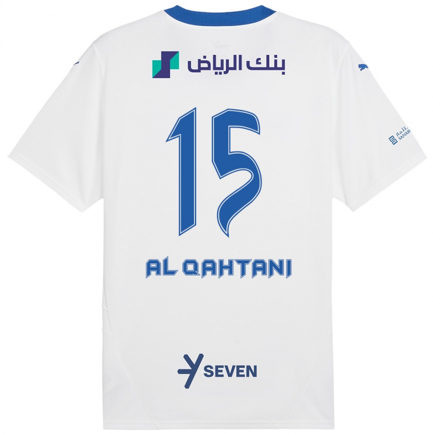 Kinderen Mohammed Al-Qahtani #15 Wit Blauw Uitshirt Uittenue 2024/25 T-Shirt