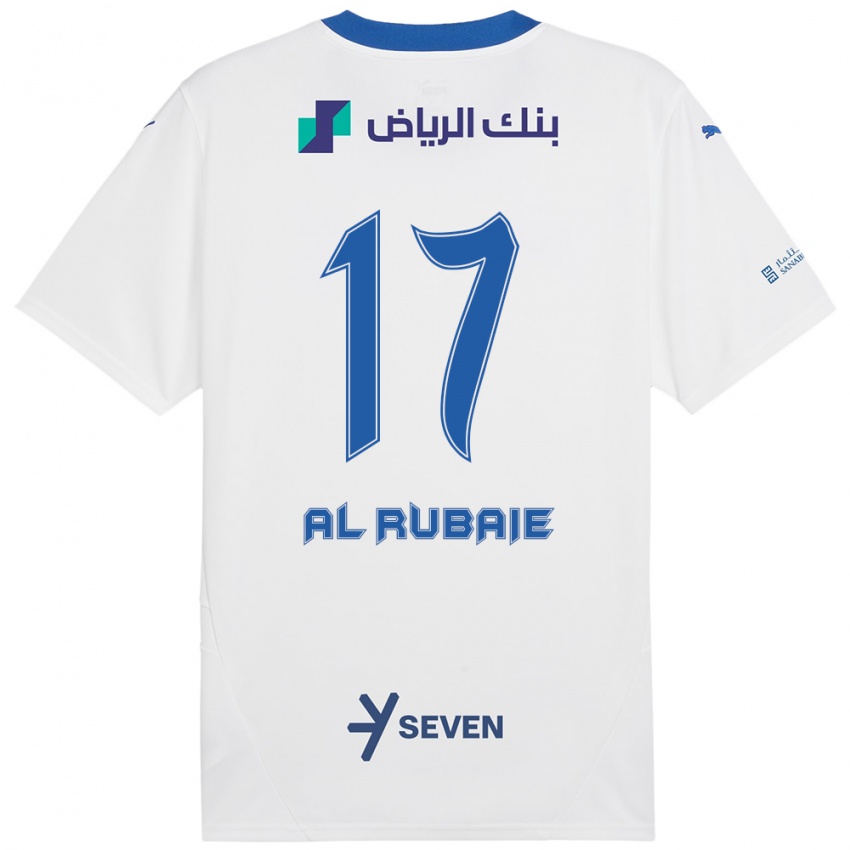 Kinderen Mohammed Al-Rubaie #17 Wit Blauw Uitshirt Uittenue 2024/25 T-Shirt