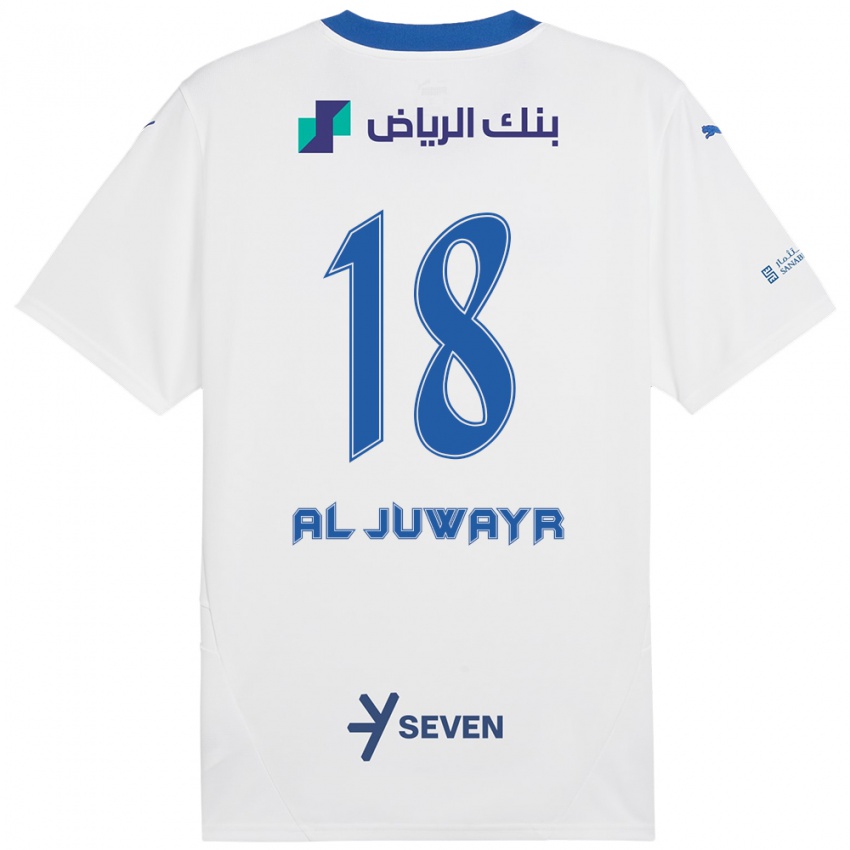 Kinderen Musab Al-Juwayr #18 Wit Blauw Uitshirt Uittenue 2024/25 T-Shirt