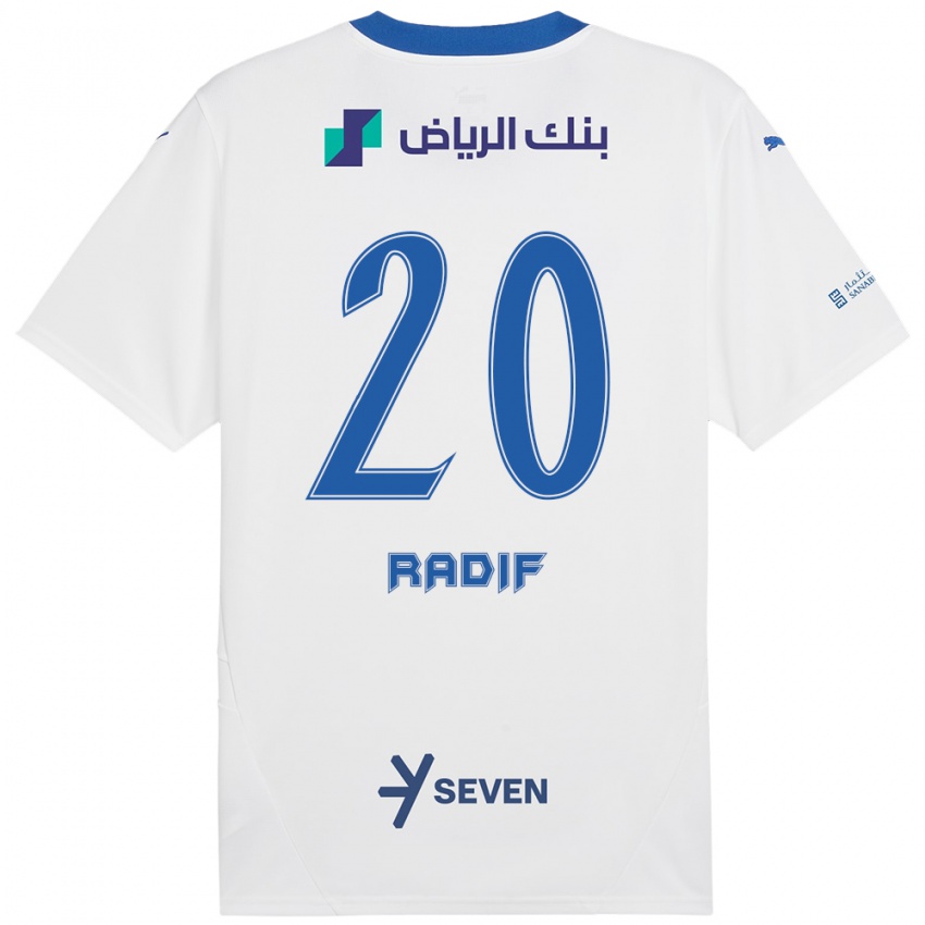 Kinderen Abdullah Radif #20 Wit Blauw Uitshirt Uittenue 2024/25 T-Shirt