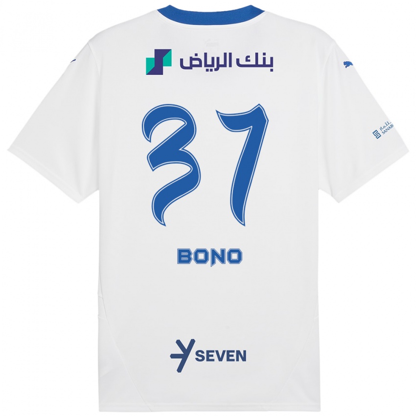 Kinderen Bono #37 Wit Blauw Uitshirt Uittenue 2024/25 T-Shirt