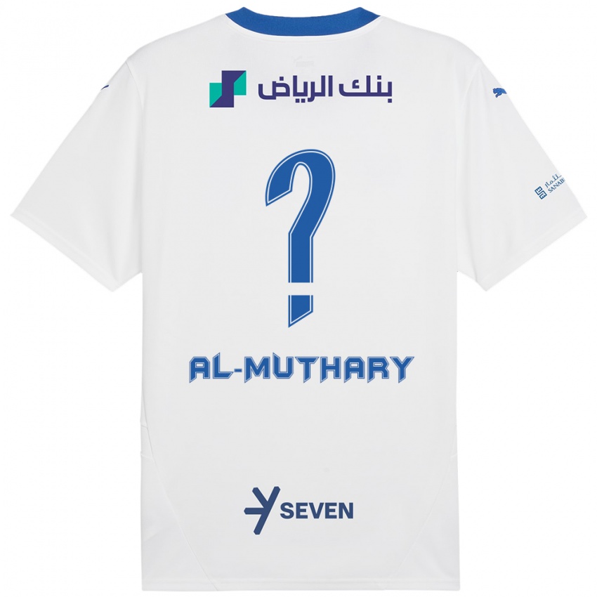 Kinderen Saad Al-Muthary #0 Wit Blauw Uitshirt Uittenue 2024/25 T-Shirt