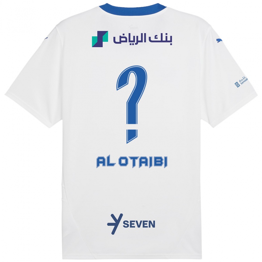 Kinderen Majd Al-Otaibi #0 Wit Blauw Uitshirt Uittenue 2024/25 T-Shirt