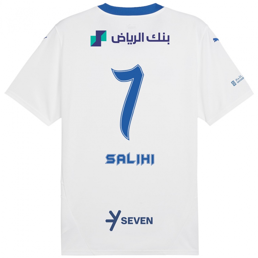 Kinderen Shokhan Salihi #7 Wit Blauw Uitshirt Uittenue 2024/25 T-Shirt