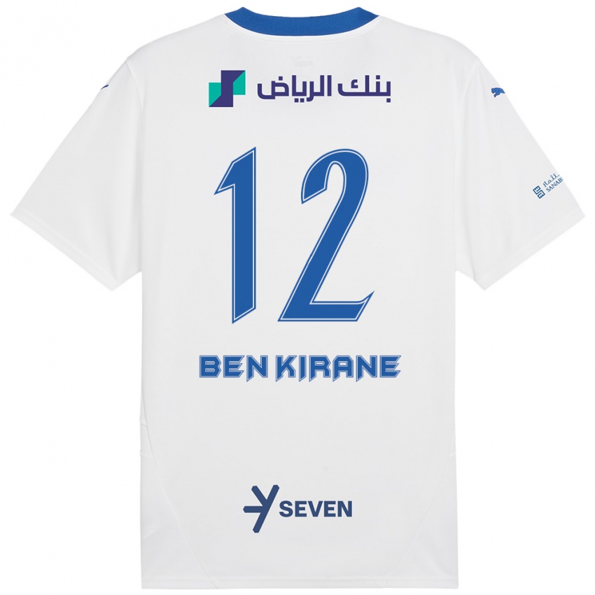 Kinderen Mariam Ben Kirane #12 Wit Blauw Uitshirt Uittenue 2024/25 T-Shirt