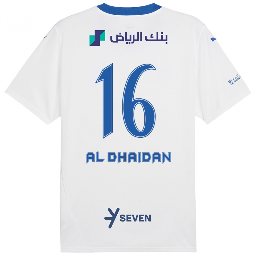 Kinderen Nadia Al-Dhaidan #16 Wit Blauw Uitshirt Uittenue 2024/25 T-Shirt