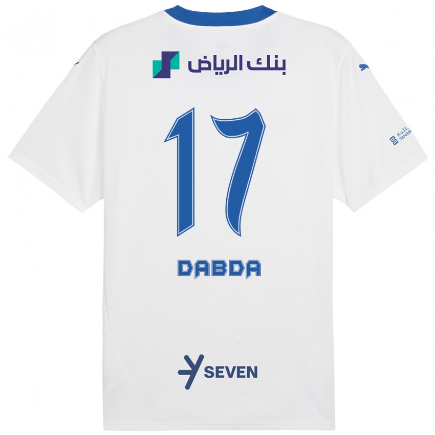 Kinderen Claudia Dabda #17 Wit Blauw Uitshirt Uittenue 2024/25 T-Shirt