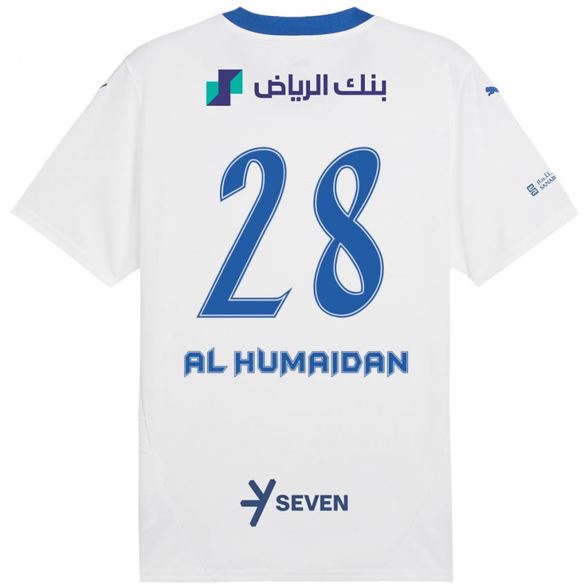 Kinderen Fay Al-Humaidan #28 Wit Blauw Uitshirt Uittenue 2024/25 T-Shirt