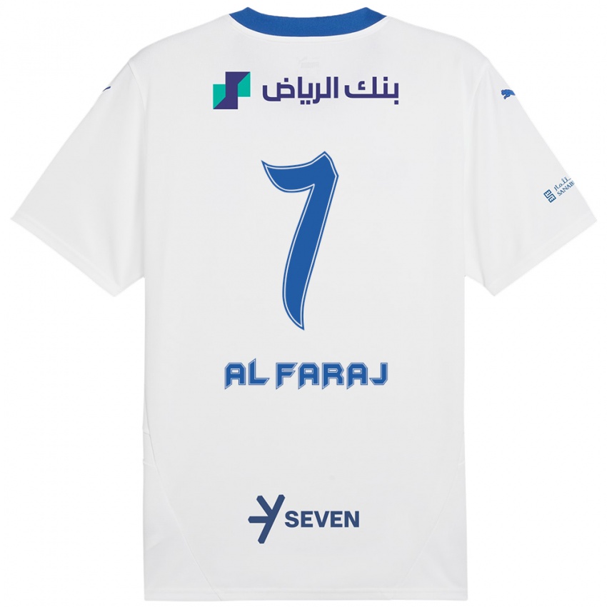 Kinderen Salman Al-Faraj #7 Wit Blauw Uitshirt Uittenue 2024/25 T-Shirt