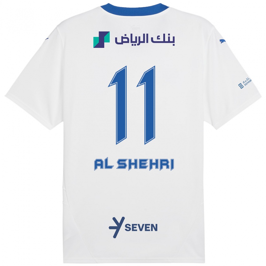 Kinderen Saleh Al-Shehri #11 Wit Blauw Uitshirt Uittenue 2024/25 T-Shirt