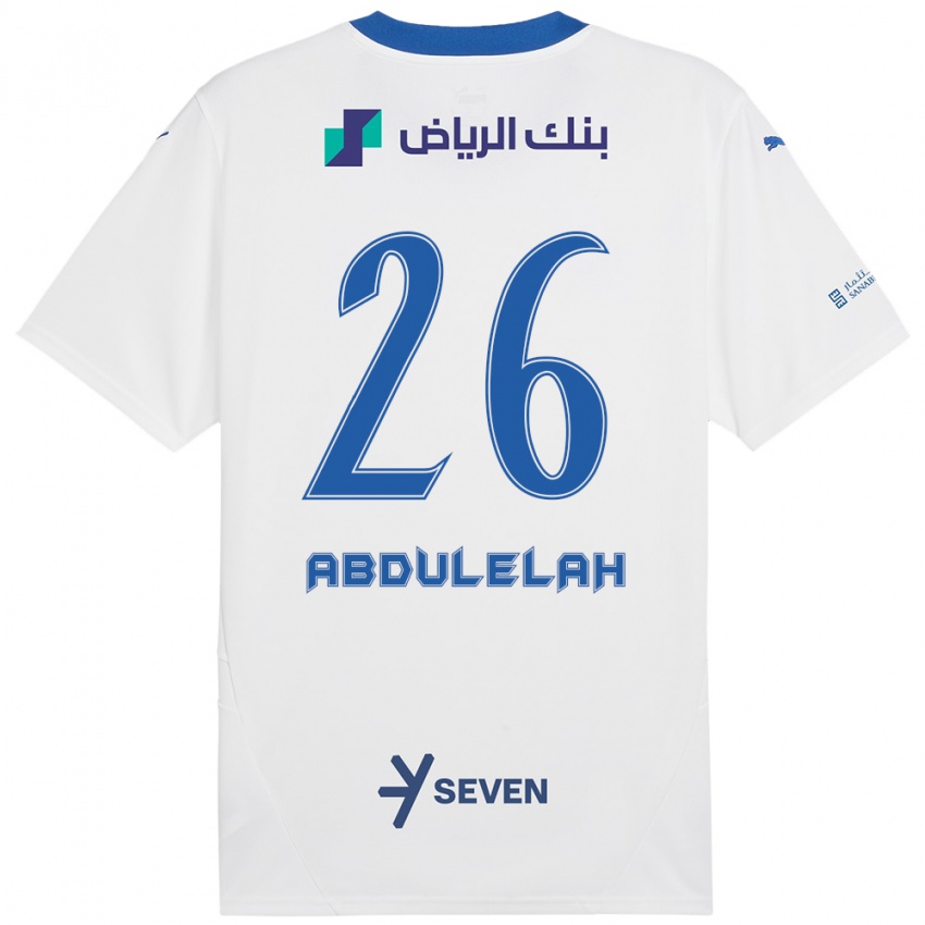 Kinderen Abdulelah Al-Malki #26 Wit Blauw Uitshirt Uittenue 2024/25 T-Shirt