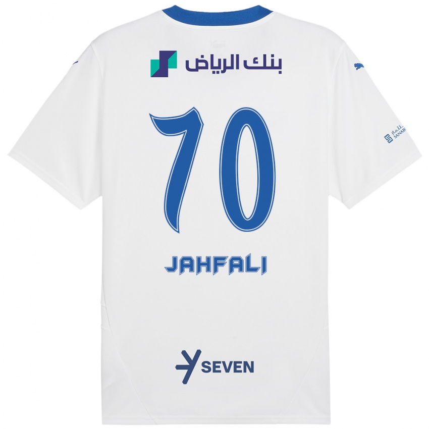 Kinderen Mohammed Jahfali #70 Wit Blauw Uitshirt Uittenue 2024/25 T-Shirt