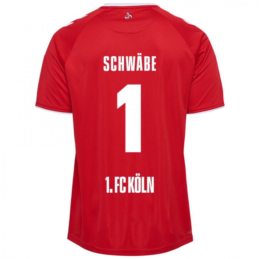 Kinderen Marvin Schwäbe #1 Rood Wit Uitshirt Uittenue 2024/25 T-Shirt