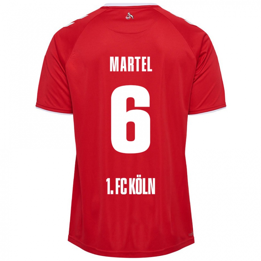 Kinderen Eric Martel #6 Rood Wit Uitshirt Uittenue 2024/25 T-Shirt