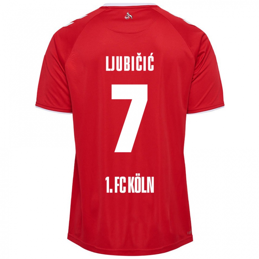 Kinderen Dejan Ljubicic #7 Rood Wit Uitshirt Uittenue 2024/25 T-Shirt