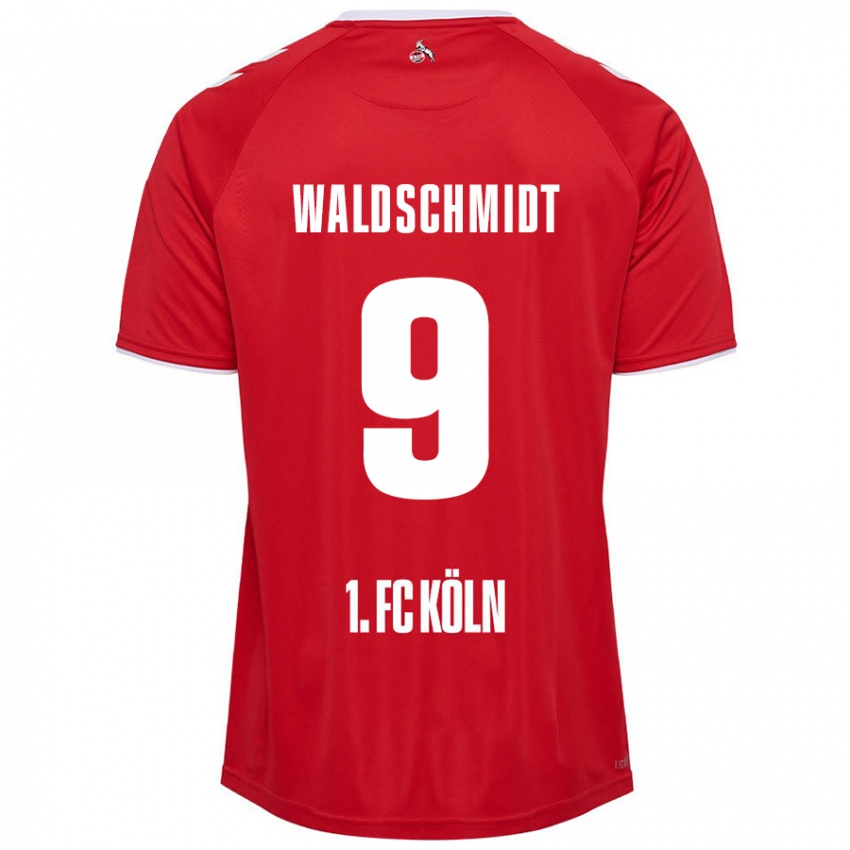 Kinderen Luca Waldschmidt #9 Rood Wit Uitshirt Uittenue 2024/25 T-Shirt