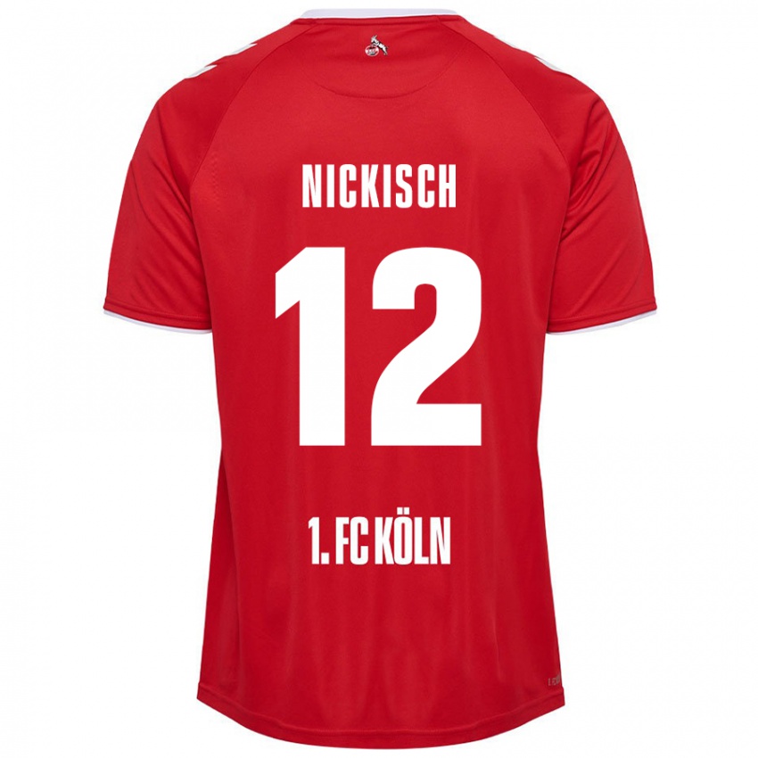 Kinderen Jonas Nickisch #12 Rood Wit Uitshirt Uittenue 2024/25 T-Shirt