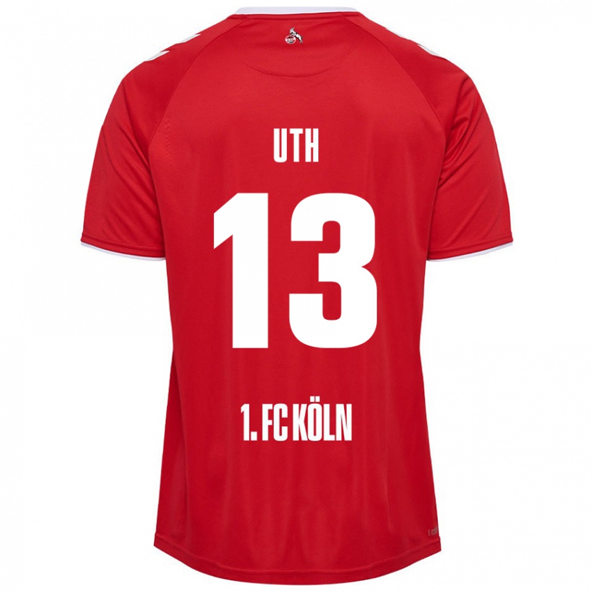 Kinderen Mark Uth #13 Rood Wit Uitshirt Uittenue 2024/25 T-Shirt