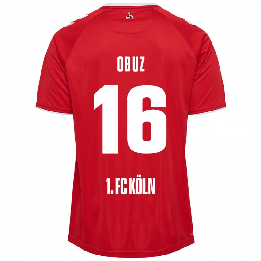 Kinderen Marvin Obuz #16 Rood Wit Uitshirt Uittenue 2024/25 T-Shirt