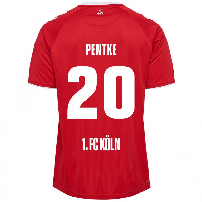 Kinderen Philipp Pentke #20 Rood Wit Uitshirt Uittenue 2024/25 T-Shirt