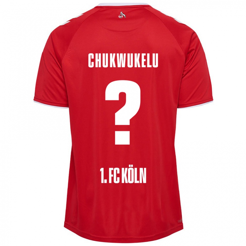 Kinderen Chinedu Chukwukelu #0 Rood Wit Uitshirt Uittenue 2024/25 T-Shirt