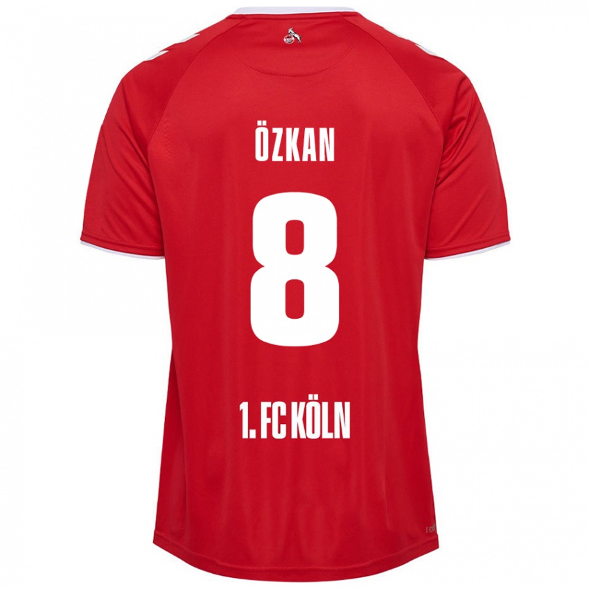 Kinderen Mikail Özkan #8 Rood Wit Uitshirt Uittenue 2024/25 T-Shirt