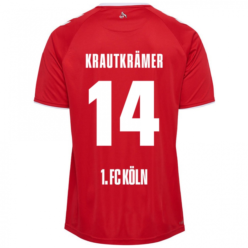 Kinderen Jakob Krautkrämer #14 Rood Wit Uitshirt Uittenue 2024/25 T-Shirt