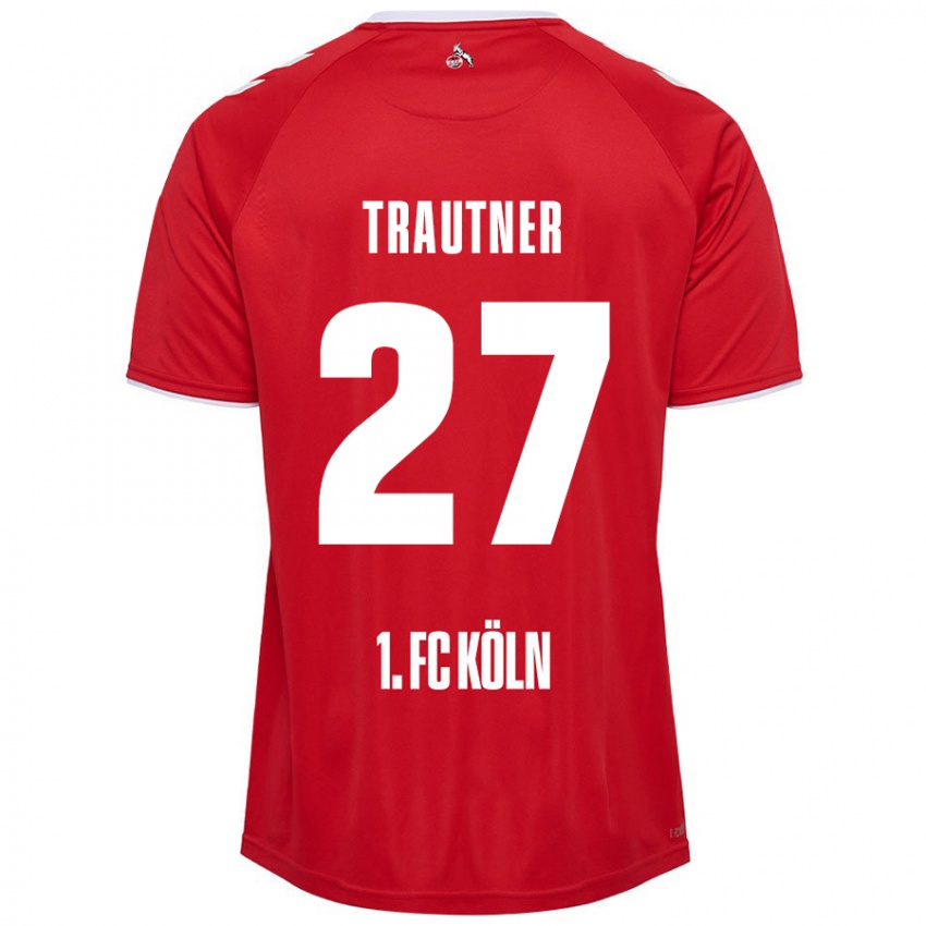 Kinderen Tobias Trautner #27 Rood Wit Uitshirt Uittenue 2024/25 T-Shirt