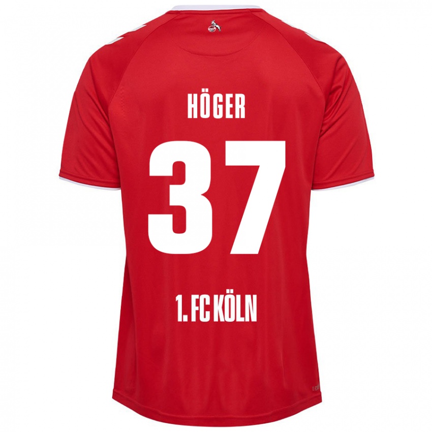 Kinderen Marco Höger #37 Rood Wit Uitshirt Uittenue 2024/25 T-Shirt