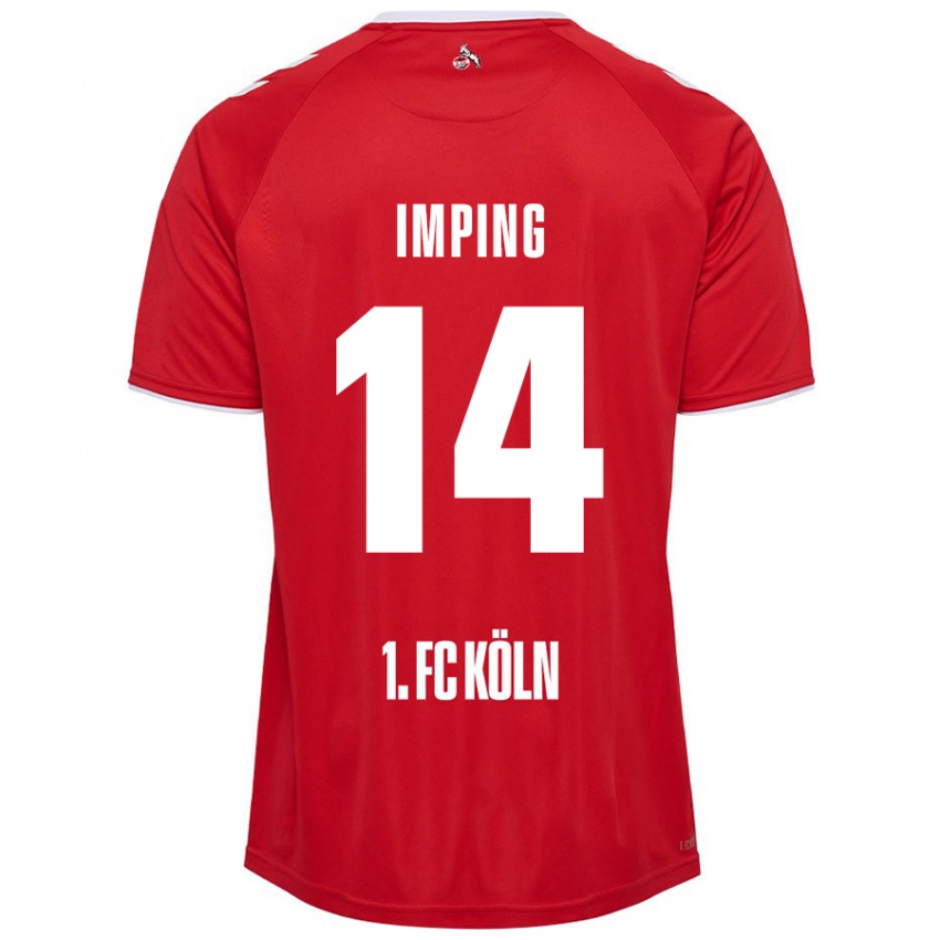 Kinderen Carlotta Imping #14 Rood Wit Uitshirt Uittenue 2024/25 T-Shirt