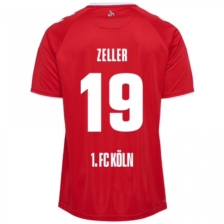 Kinderen Dóra Zeller #19 Rood Wit Uitshirt Uittenue 2024/25 T-Shirt