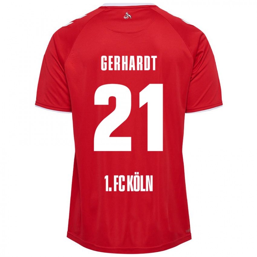 Kinderen Anna Gerhardt #21 Rood Wit Uitshirt Uittenue 2024/25 T-Shirt