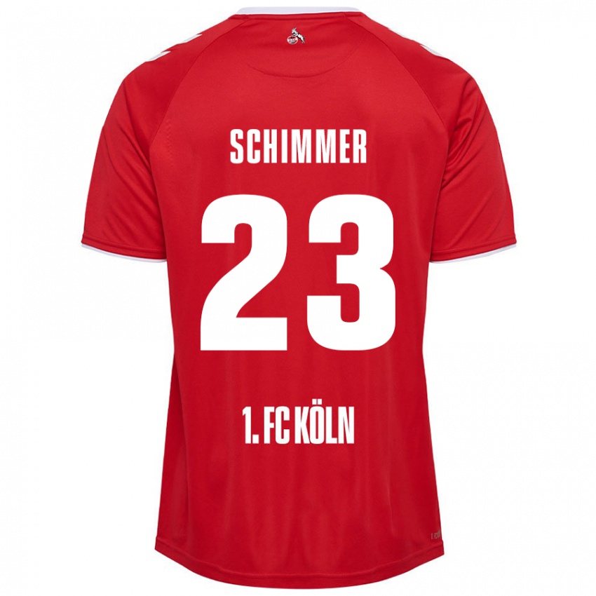 Kinderen Marleen Schimmer #23 Rood Wit Uitshirt Uittenue 2024/25 T-Shirt