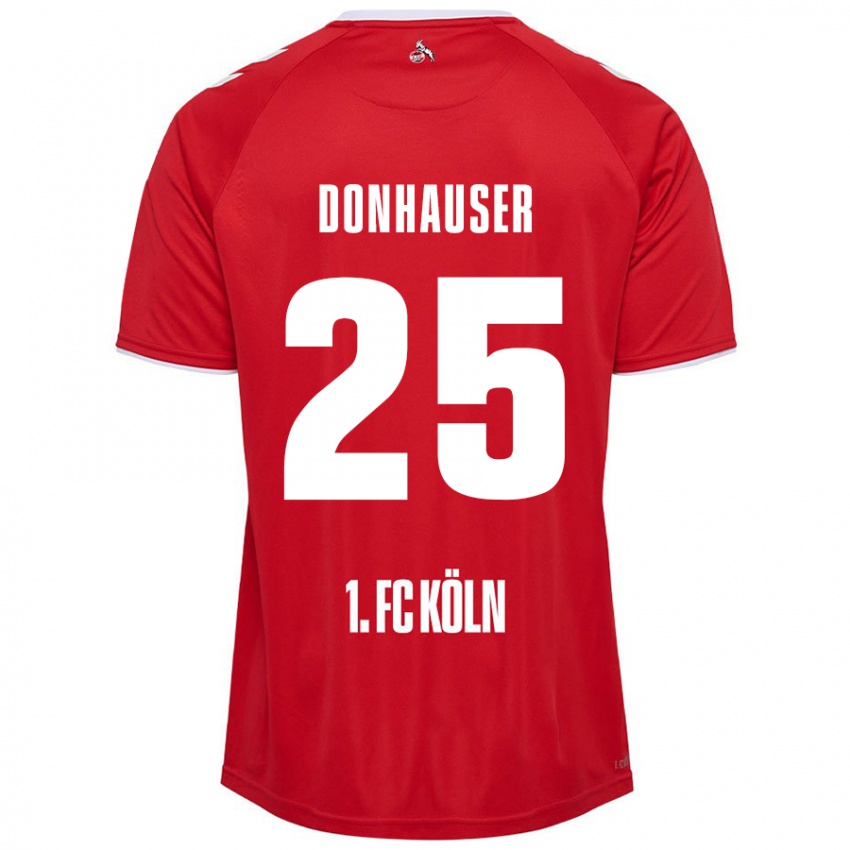 Kinderen Laura Donhauser #25 Rood Wit Uitshirt Uittenue 2024/25 T-Shirt