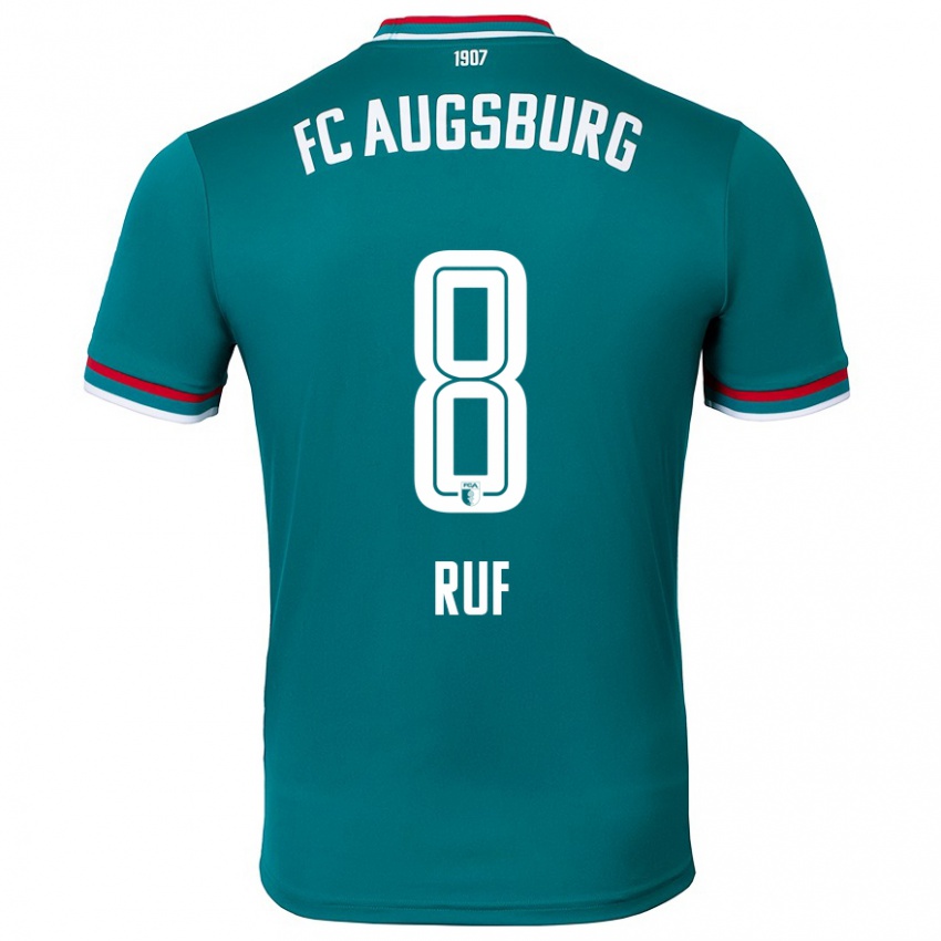 Kinderen Jonas Ruf #8 Donkergroen Uitshirt Uittenue 2024/25 T-Shirt