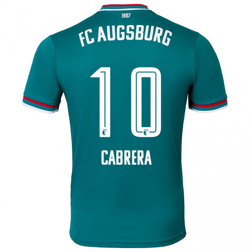 Kinderen Juan Cabrera #10 Donkergroen Uitshirt Uittenue 2024/25 T-Shirt