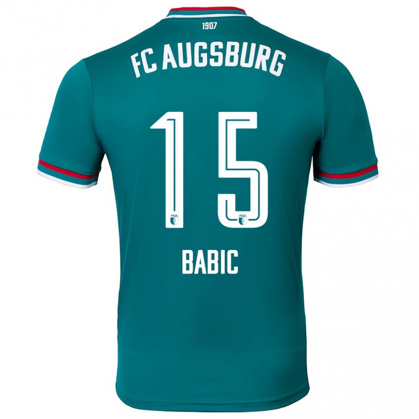 Kinderen David Babic #15 Donkergroen Uitshirt Uittenue 2024/25 T-Shirt