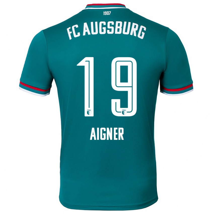 Kinderen Lukas Aigner #19 Donkergroen Uitshirt Uittenue 2024/25 T-Shirt