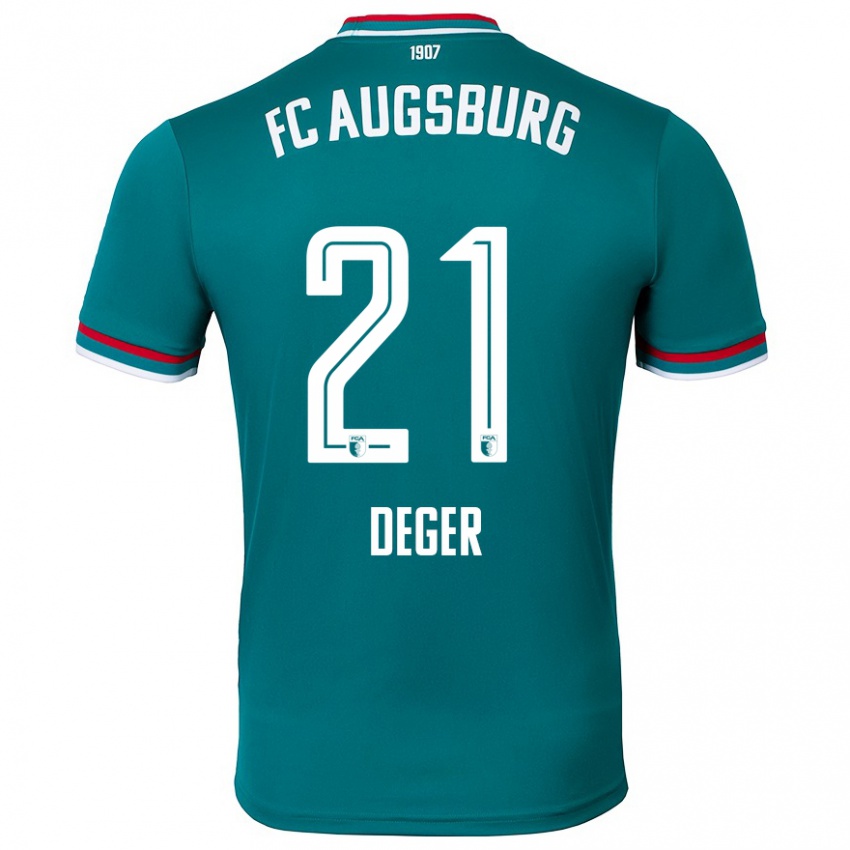 Kinderen David Deger #21 Donkergroen Uitshirt Uittenue 2024/25 T-Shirt