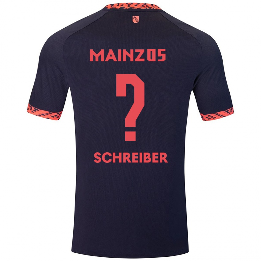 Kinderen Philipp Schreiber #0 Blauw Koraalrood Uitshirt Uittenue 2024/25 T-Shirt