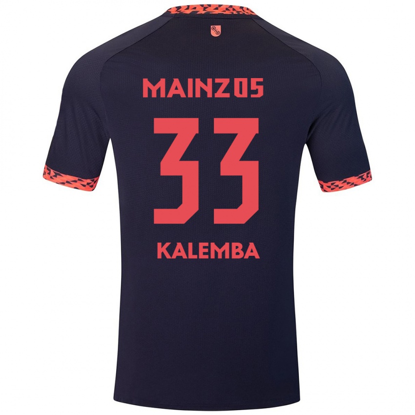 Kinderen Marcel Kalemba #33 Blauw Koraalrood Uitshirt Uittenue 2024/25 T-Shirt