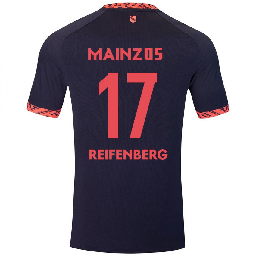 Kinderen Michelle Reifenberg #17 Blauw Koraalrood Uitshirt Uittenue 2024/25 T-Shirt