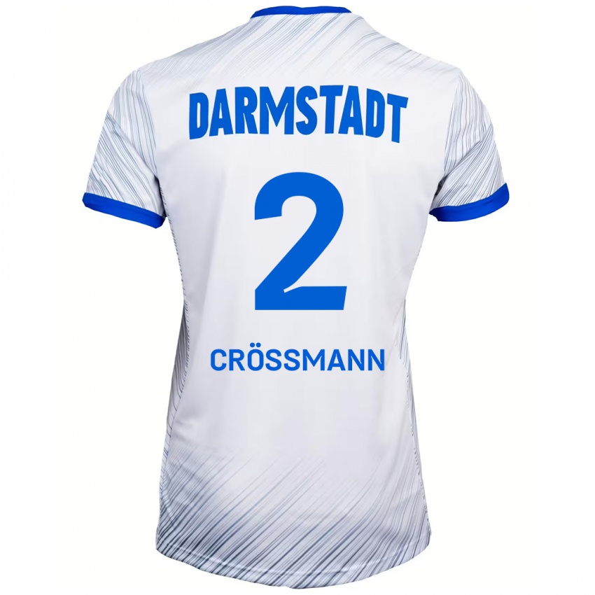 Kinderen Elias Crößmann #2 Wit Blauw Uitshirt Uittenue 2024/25 T-Shirt