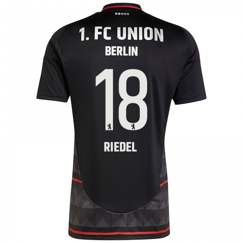 Kinderen Aaron Riedel #18 Zwart Uitshirt Uittenue 2024/25 T-Shirt