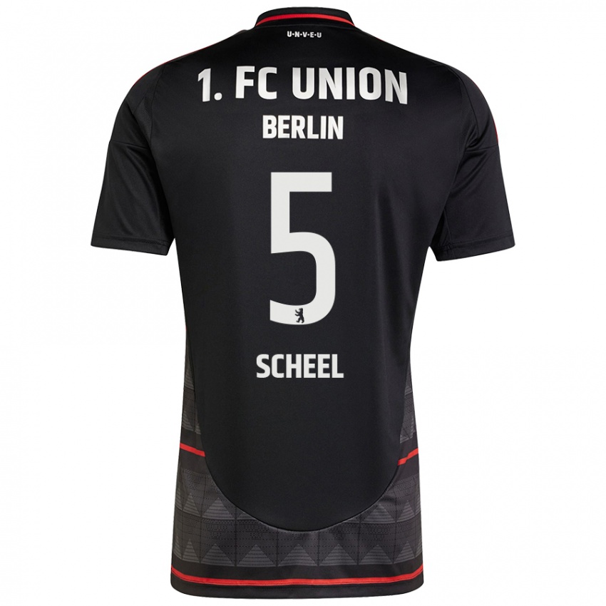 Kinderen Luca Scheel #5 Zwart Uitshirt Uittenue 2024/25 T-Shirt