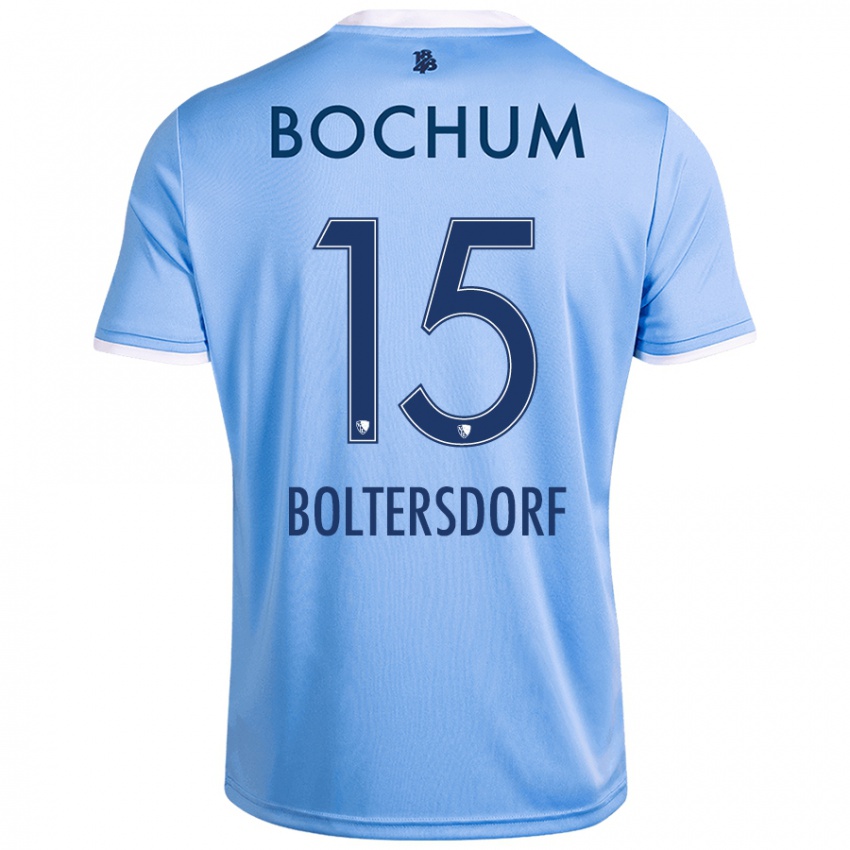 Kinderen Sebastian Boltersdorf #15 Hemelsblauw Uitshirt Uittenue 2024/25 T-Shirt