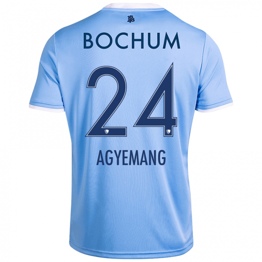 Kinderen Donovan Agyemang #24 Hemelsblauw Uitshirt Uittenue 2024/25 T-Shirt