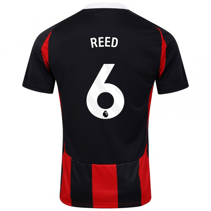 Kinderen Harrison Reed #6 Zwart Rood Uitshirt Uittenue 2024/25 T-Shirt