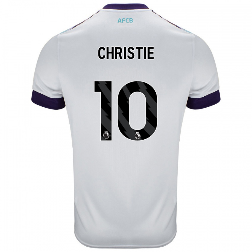 Kinderen Ryan Christie #10 Wit Groen Paars Uitshirt Uittenue 2024/25 T-Shirt